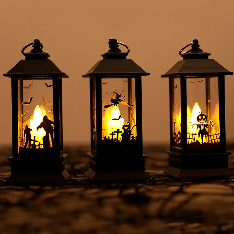 Декоративный реквизит на Хэллоуин свечки СИД светильник Винтаж замок Тыква