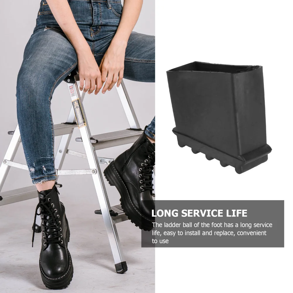 

2Pcs Non-slip Ladder Pads Ladder Foot Pads Ladder Foot Protective Covers (Black)