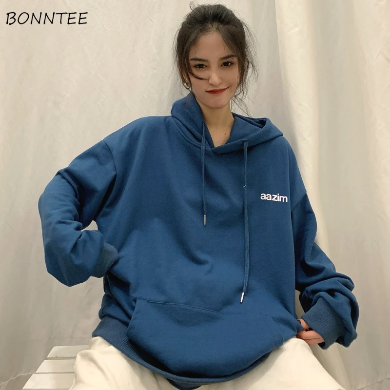 

5 Colors 2020 Autumn Hoodies Women Elegant Daily Ulzzang Hooded Sweatshirts Womens Trendy Pullover Clothing Loose Unisex Casual