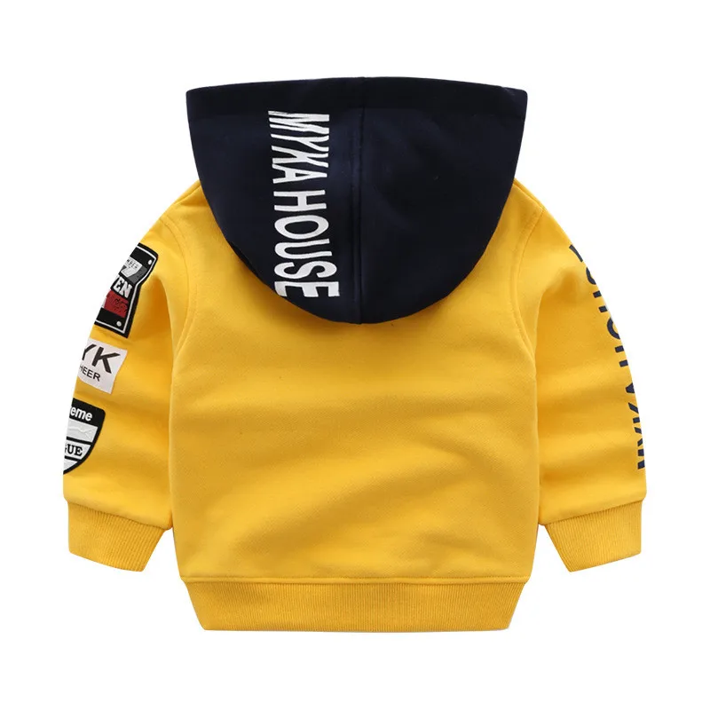 

Boys T shirt Long Sleeve Hooded Children Clothing Cotton Fleece Boys Sweatshirt Spring Winter Casual Toddler Boys Clothes