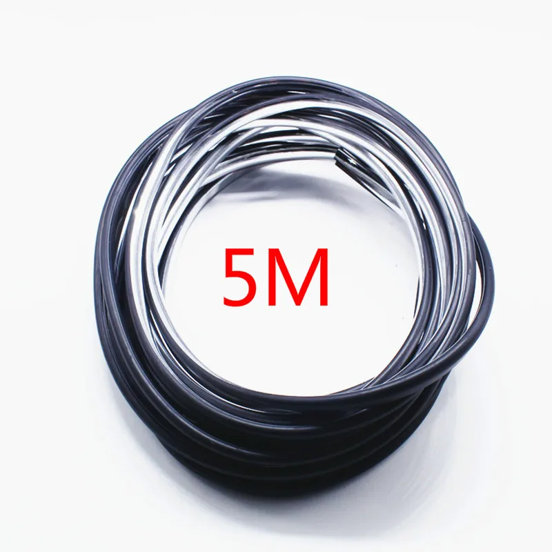 sliver 5/1 м авто DIY двери автомобиля Универсальные резиновые края царапины анти-Авто-Стайлинг защитный молдинг прокладки уплотнения аккесорио para авто - Цвет: sliver