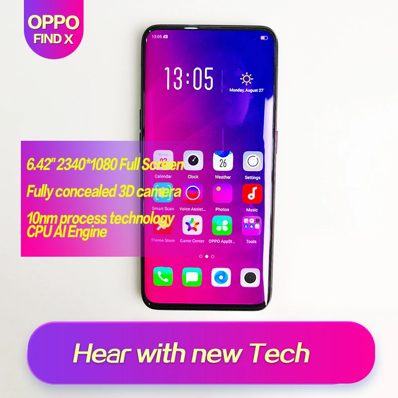 OPPO Find X Global ROM полный экран 6 42 дюймов смартфон 3 камеры 2340*1080 Восьмиядерный Qualcomm SDM845