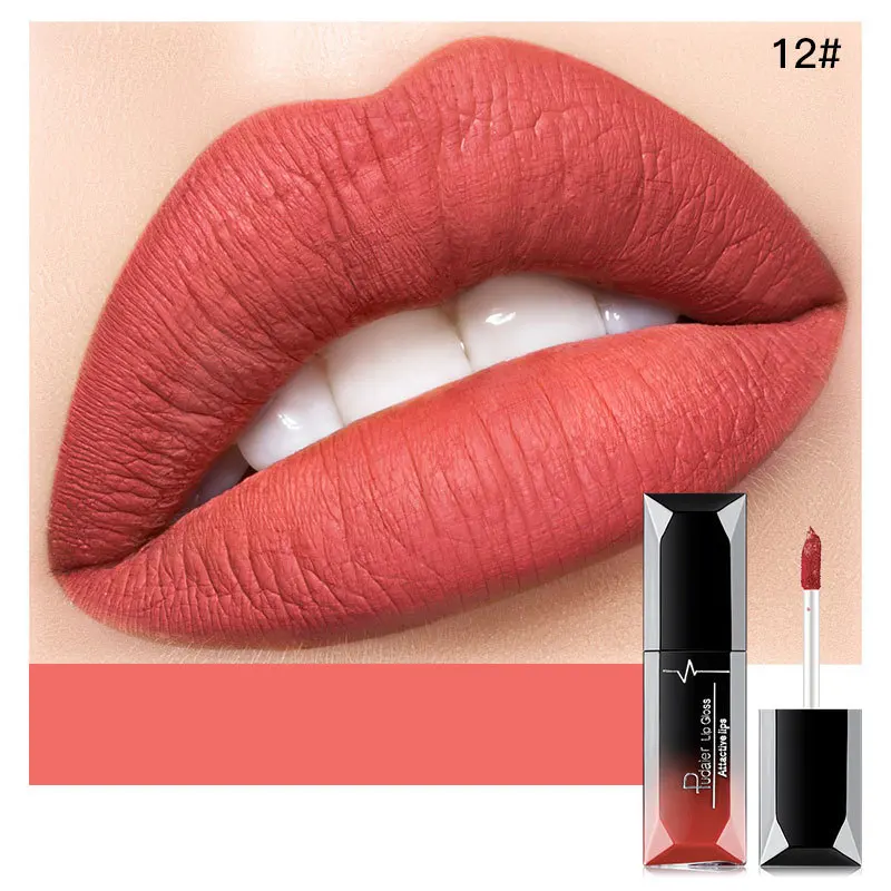 

Velvet Lip Glaze Red Nude Purple Nude Lip Gloss Makeup Liquid Lipstick Long Lasting Non-stick Cup Moisturizing Lip Beauty