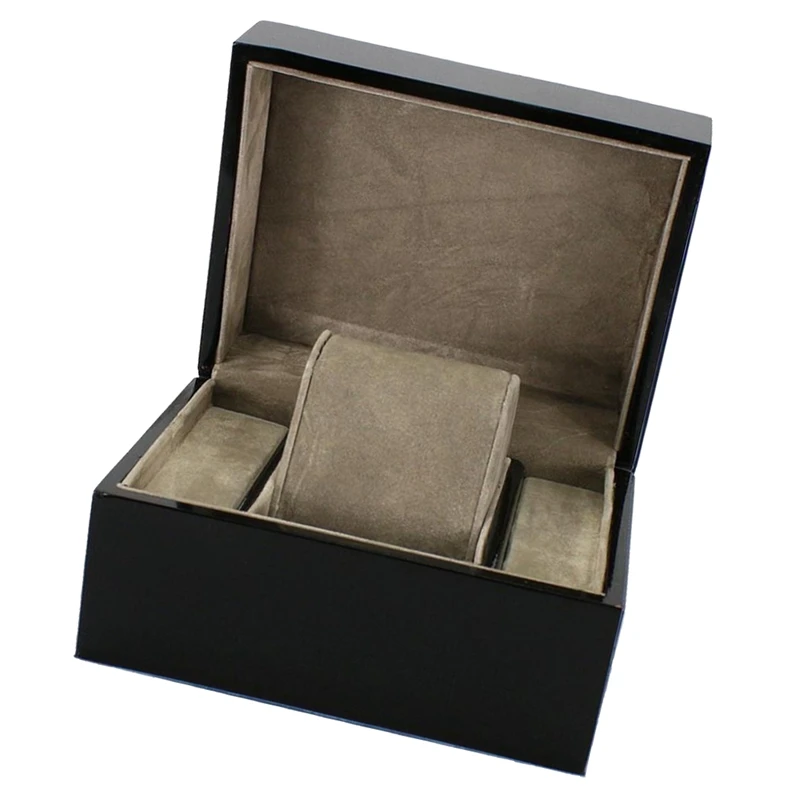 

Fashion Luxury Black Single Slot Wooden Watch Case Paint Box Travel Jewelry Gift Storage Showcase Display Box