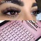 Накладные ресницы Abonnie с коротким стержнем, русские готовые объемные вееры из искусственной норки, готовые, для увеличения объема, для макияжа