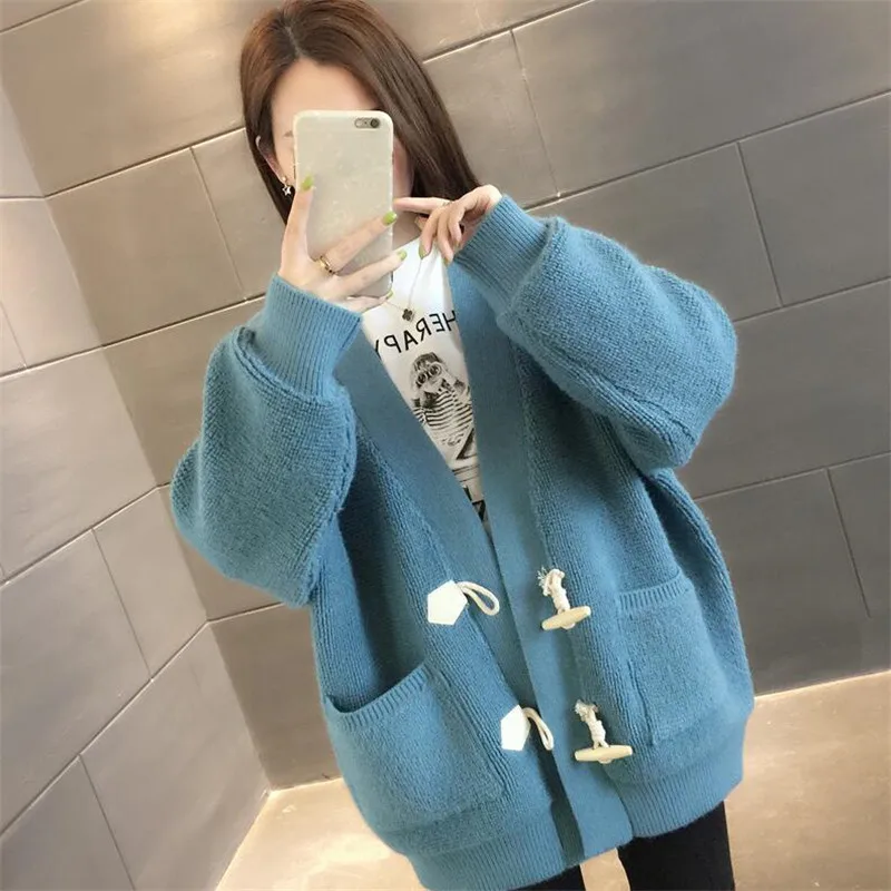 Пончо летучая мышь Ранняя весна и осень 2019 Новый Свободный вязаный кардиган