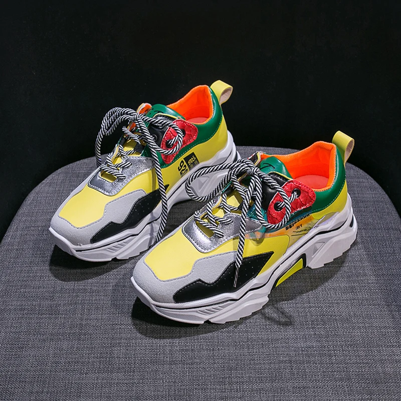 Dad Shoes Woman 2019 Ladies Wild Sneakers Women Breathable Mesh Platform Comfort Casual Chunky Basket Femme | Обувь