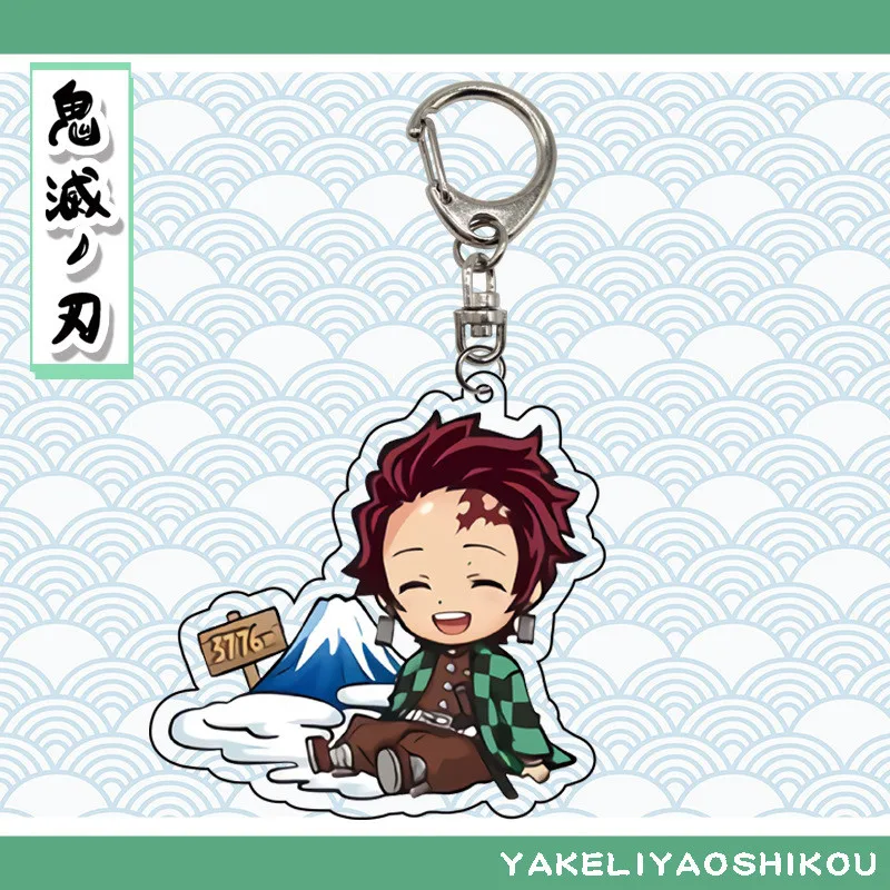 

Demon Slayer Acrylic Key Chain You Beans Goodwill Tomioka Keyring Butterfly Ornaments Pendant Keychains Kimetsu No Yaiba Rengoku