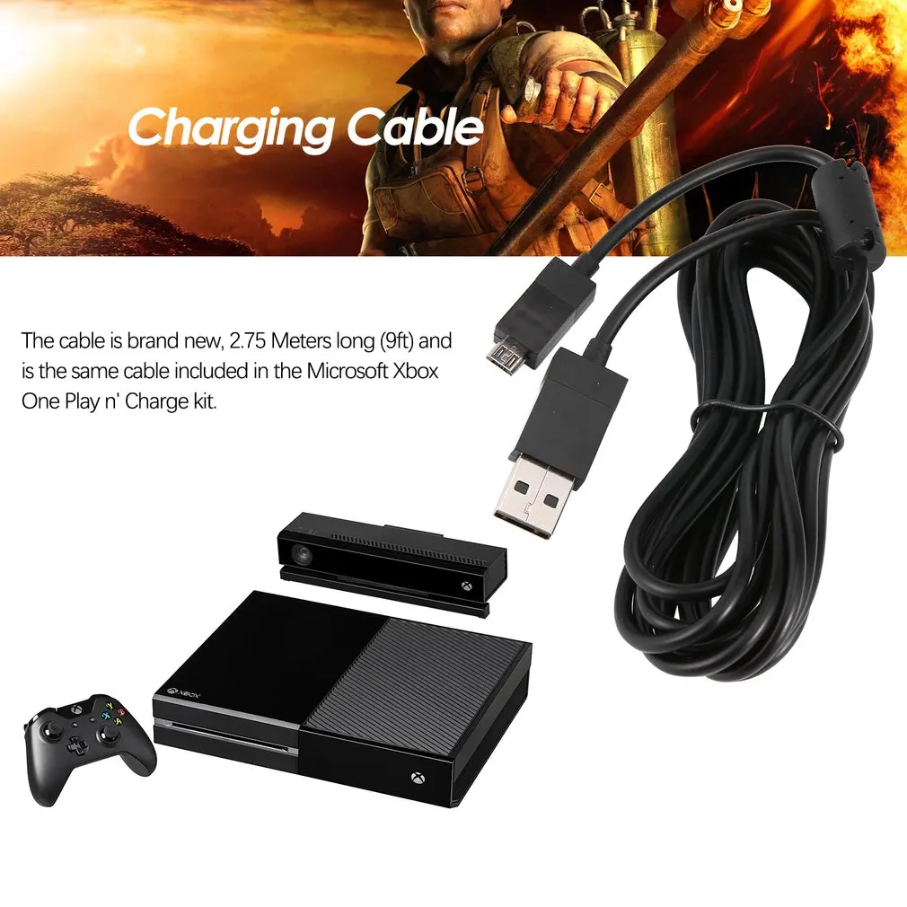 Микро usb штекер Play & зарядная площадка контроллер зарядный кабель для Xbox One 2 75