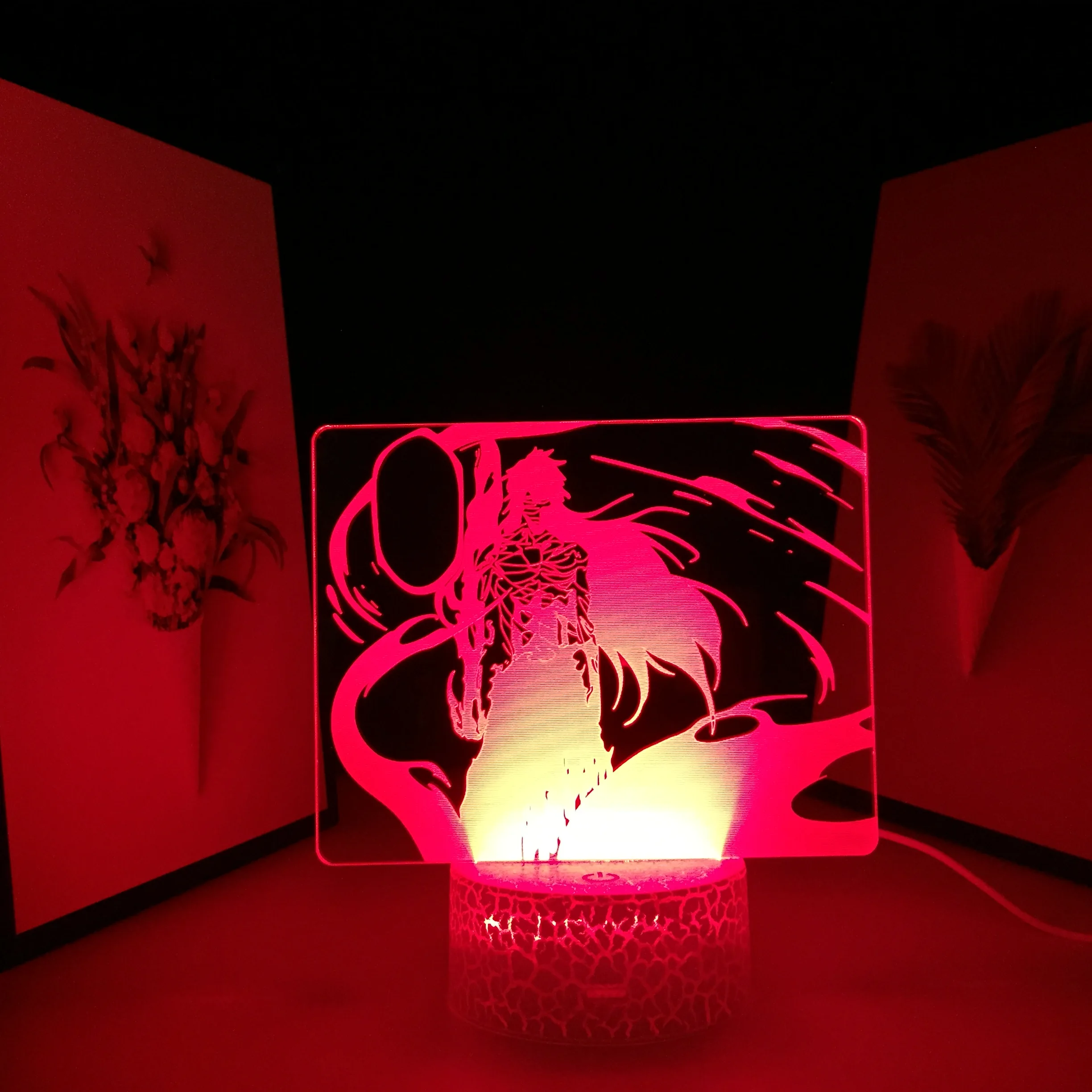 

Лампа в стиле аниме Блич Ичиго Куросаки 3D для спальни, Декор, ночсветильник, крутой подарок на день рождения, отбеливатель, акриловый светодиодный ночсветильник, Прямая поставка