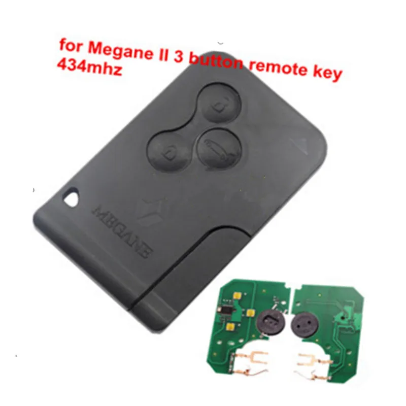 3 кнопки дистанционного ключа с PCF7947 pcf7926 чип логотипом для Renault Megane II ключ|Ключ от