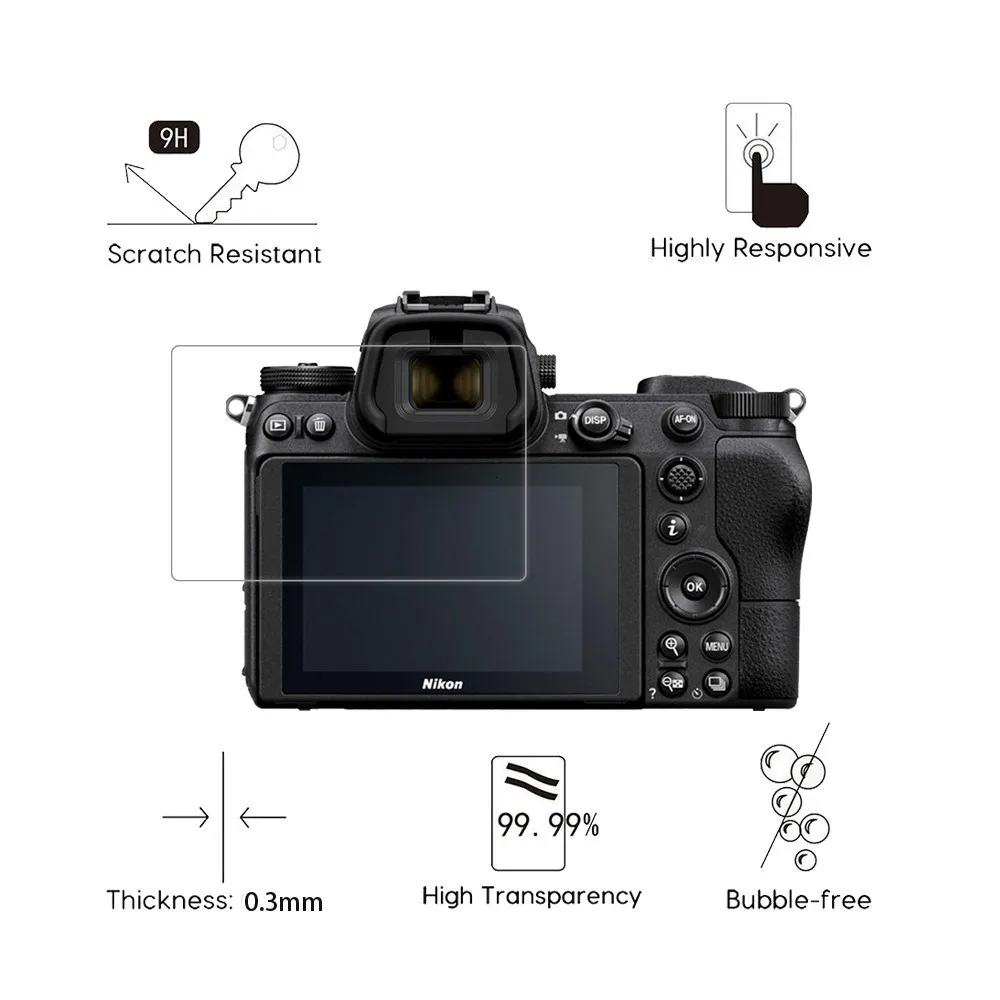 0,3 мм 2.5D 9H прозрачное закаленное стекло-экран протектор для Nikon Z7 Z6 D7500 D7200 D7100 D850 цифровая камера Анти-Царапины ЖК-пленка