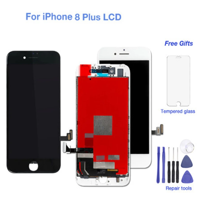 1 шт. высококачественный ЖК-дисплей для iPhone 8 Plus 3D сенсорный экран дигитайзер