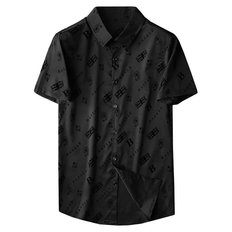 

Great UK Designer Very Good Quality Men Shirts Classic British Flag Style Business Casual Short Sleeve Male Summer Clothing#2272