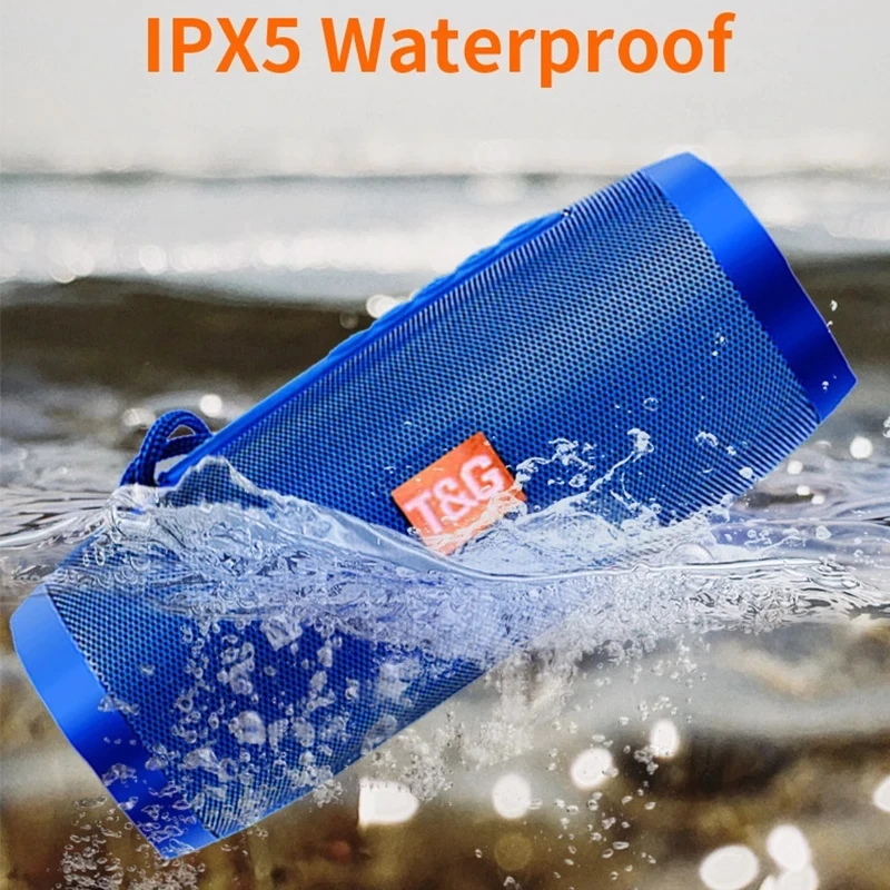 Портативная стереоколонка с Bluetooth беспроводная и водонепроницаемая басовая