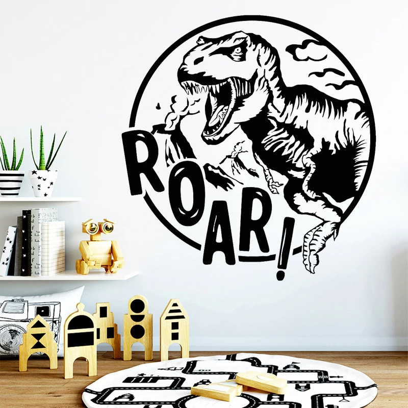 Динозавр T-Rex Наклейка на стену Парк Юрского периода для мальчиков Спальня s Roar