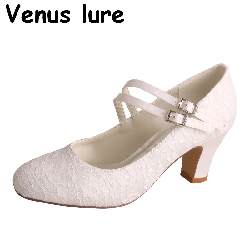 Туфли на квадратном каблуке под заказ женские свадебные туфли Mary Jane с закрытым