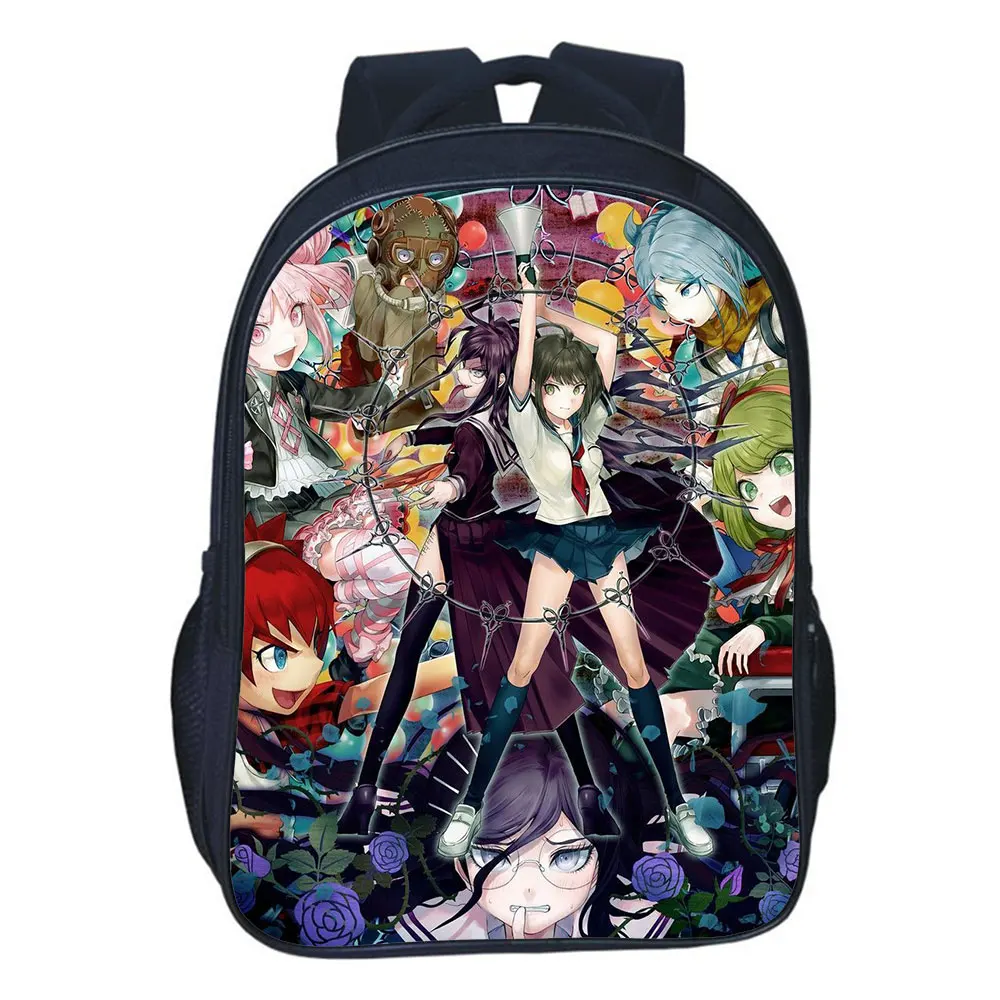 Японский рюкзак в стиле аниме «данганронпа», школьный ранец унисекс с монокумой, двухслойный рюкзак на молнии для мальчиков и девочек, для к...