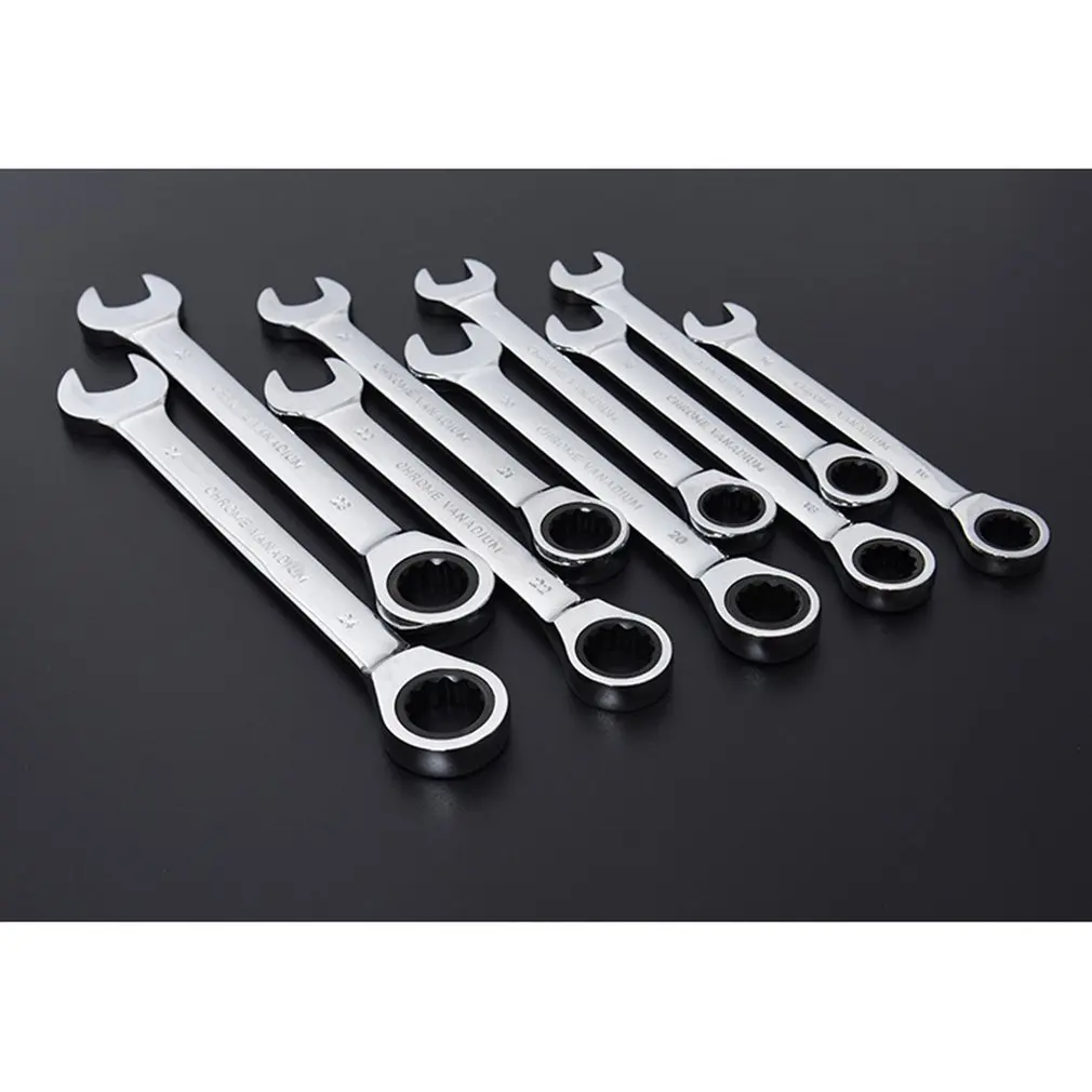 6-24MM 72 Teeth Fixed Head Combination Ratchet Wrench Multiuse Wrenches Dual Use Spanners Auto Repair Hand Tools | Инструменты