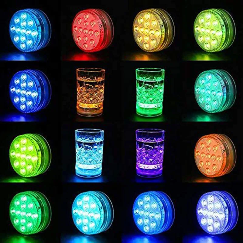 2021 обновления 13 Led Дистанционное управление RGB погружной светодиодный светильник