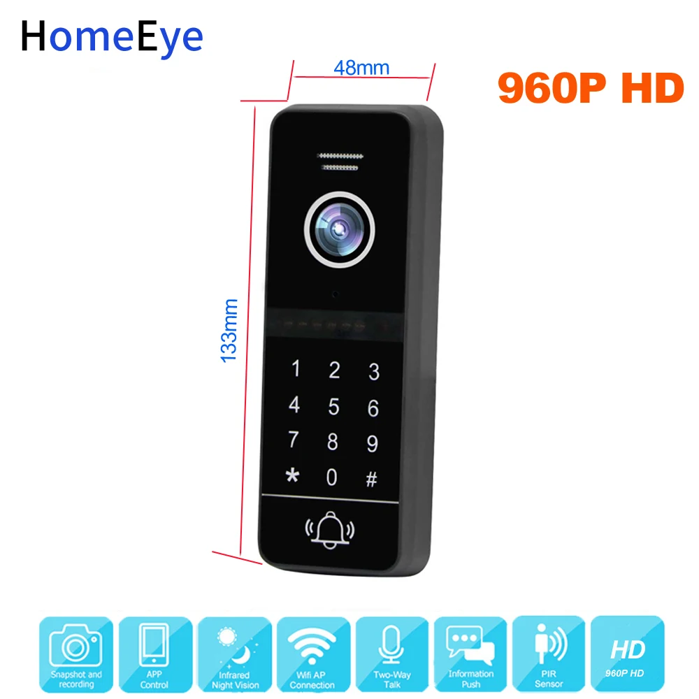tuya app remote control wifi ip video door phone video intercom 960p home access control system keypadic card motion detection free global shipping