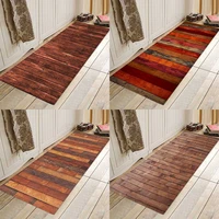 brown wood bars flannery printing anti slip absorbent home mat
