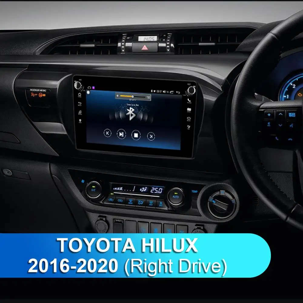 

JOYING car radio player head unit 9 inch IPS screen 2GB+32GB/4GB+64GB no DVD player GPS Navigation for Toyota Hilux 2016-2020 BT