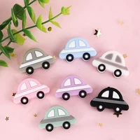 tyry hu 10pclot mini car silicone beads baby teether bead teething toys accessories food grade silicone beads bpa free