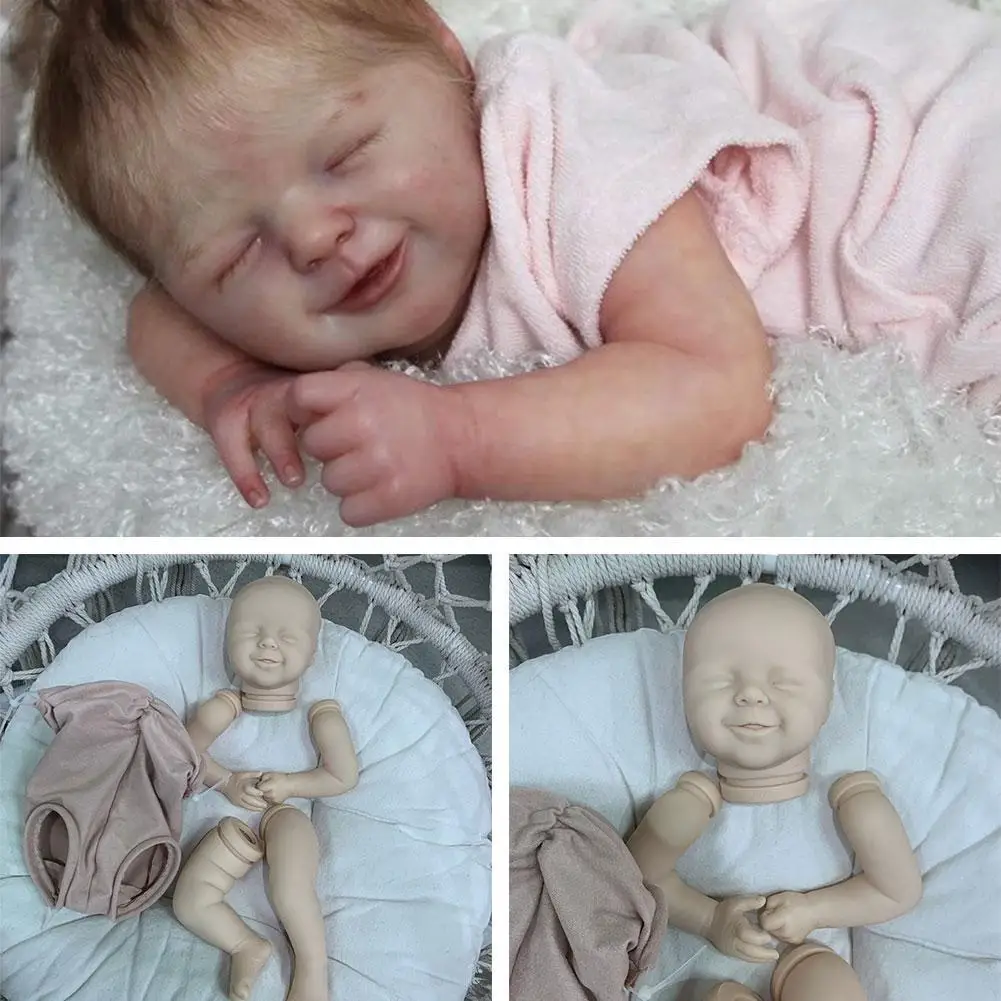 

18 Inch 22023 Smile Rebirth Doll Kit Angel Baby DIY Kit C7I1