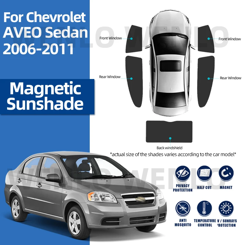 

Магнитный солнцезащитный козырек для Chevrolet AVEO Sedan 2012-2021, автомобильный солнцезащитный козырек, детское боковое окно, солнцезащитное стекло, ...
