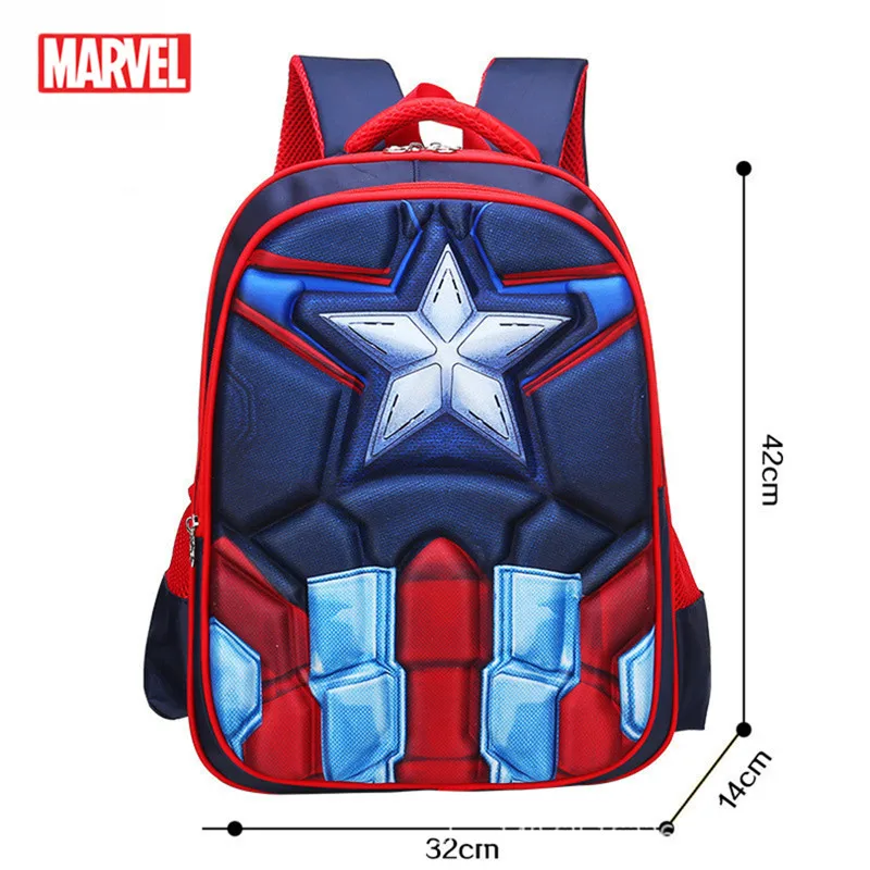 Милый детский школьный портфель MARVEL вместительный рюкзак с 3D мультипликационным