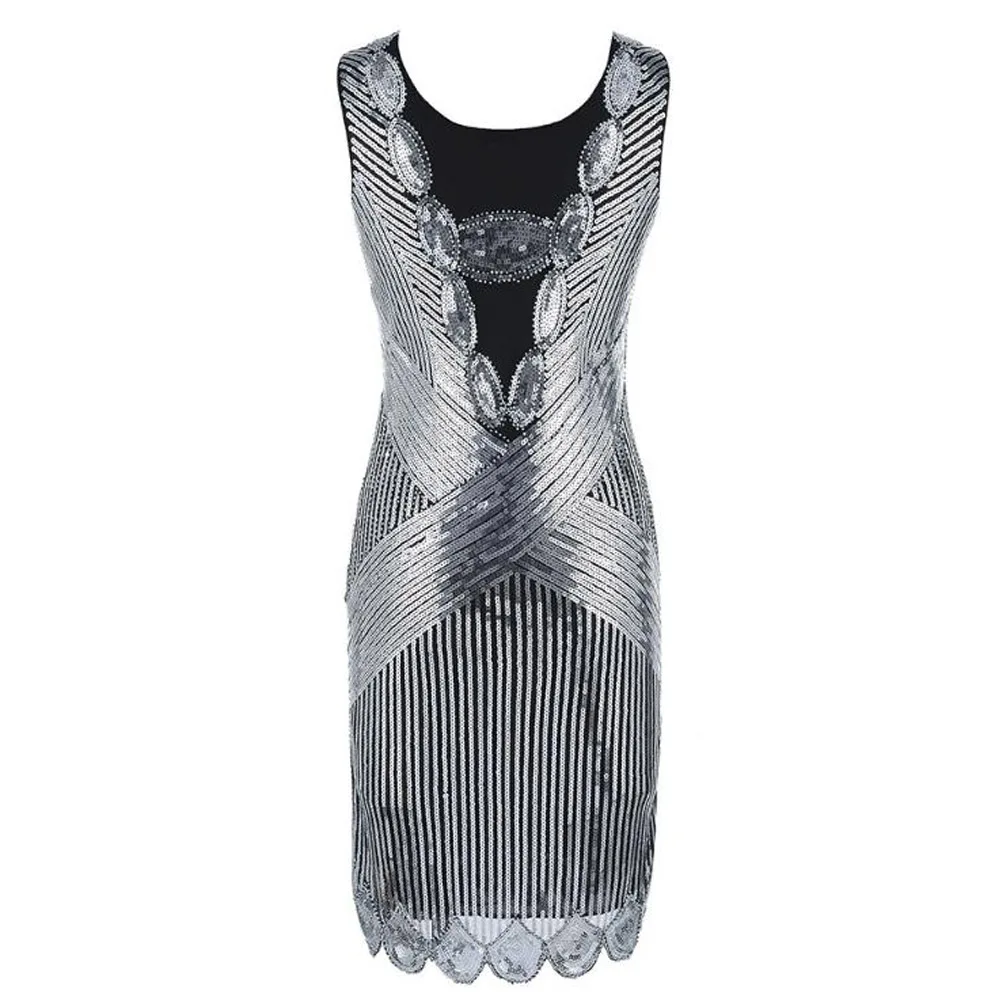 Женское вечернее платье с блестками блестящее винтажное для танцев и дискотек