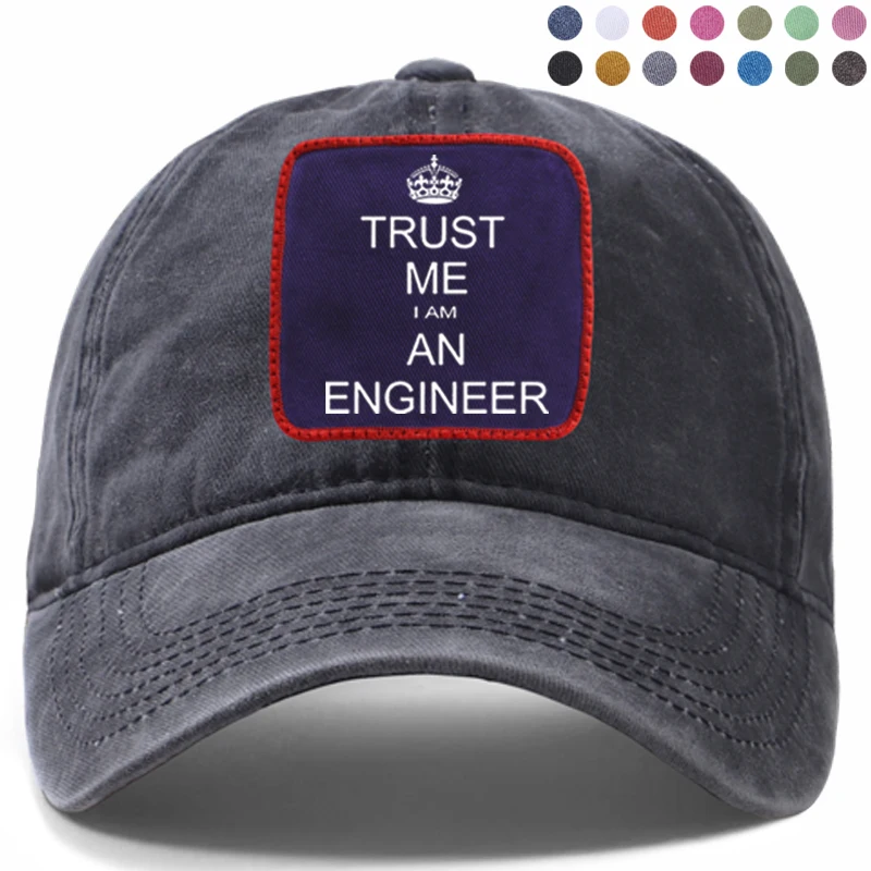Бейсбольная кепка Trust Me I Am Engineer Dad Trucker Bone однотонные шапки женские береты с