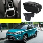 Двухслойный подлокотник для Suzuki vitara, центральный ящик для хранения, с пепельницей, подстаканником, аксессуары, Русская версия