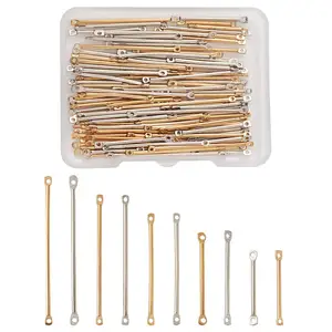 100 шт.кор. разноцветные латунные звенья соединительные звенья стержень металлические серьги фурнитура зажим для ушей крючок сделай сам ювелирные изделия ожерелье аксессуары