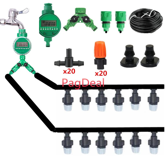 20 шт. 4/7 мм комплект микрокапельных разбрызгивателей система полива с
