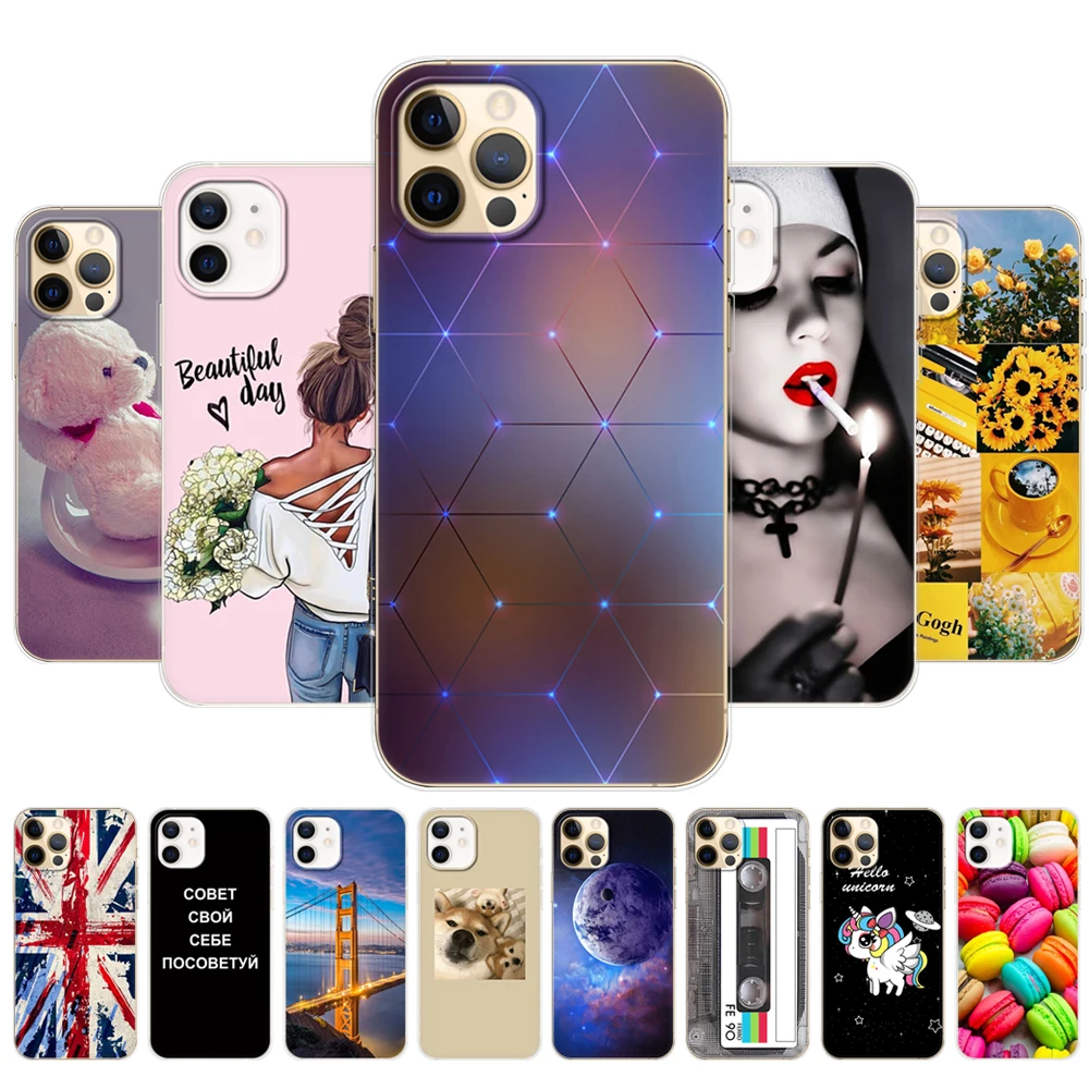 

For iphone 12 Case For iphone 12 mini 12 Pro Max Case Soft Silicon Phone Cover For Apple iPhone12 iphone12Pro 12Pro Bags Bumper