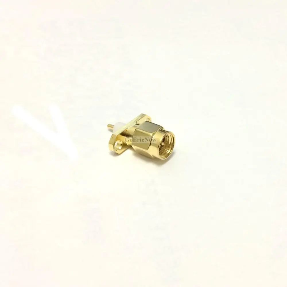 5 pcs RF Coaxial Gold Brass SMA Male Chassis Panel Mount 2 Holes flange insulator Connectors | Обустройство дома