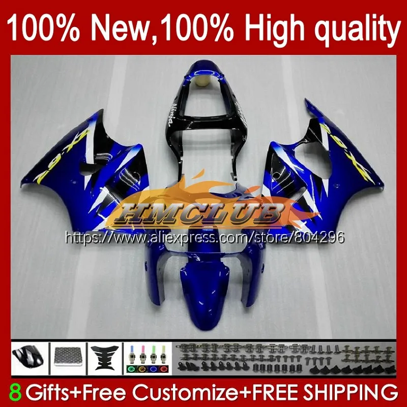 Корпус ZX636 для KAWASAKI NINJA ZX 6R 636 6 R 2000 2001 2002 голубой обтекатель 72No.14 600CC ZX-6R ZX600 ZX-636 ZX6R 00 01 02 обтекатели