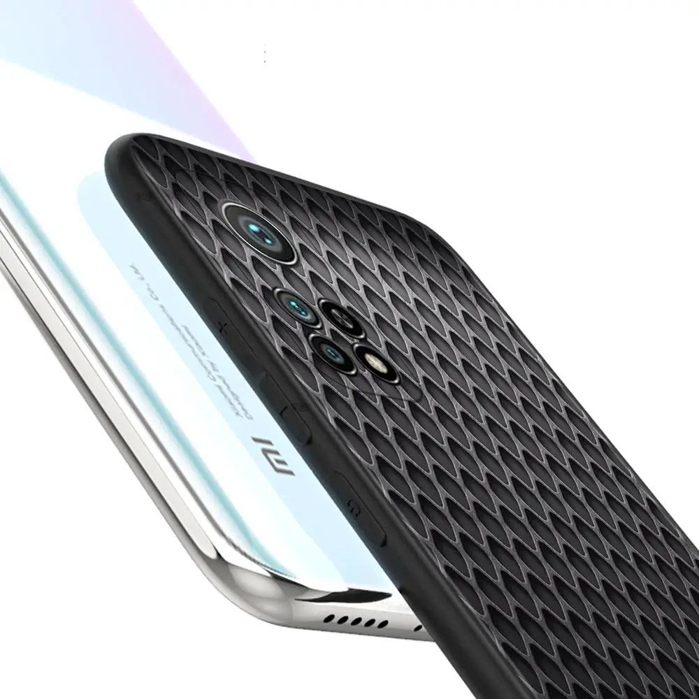 Phone Cover For Xiaomi Mi 11T 10T 9T 11X 11 Pro 11i 10S 10 9 Lite 9 SE Soft Back Case Silicon Black Shell Fundas Carbon Fiber