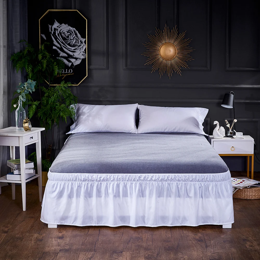 Гофрированная угловая юбка для постельных принадлежностей эластичная