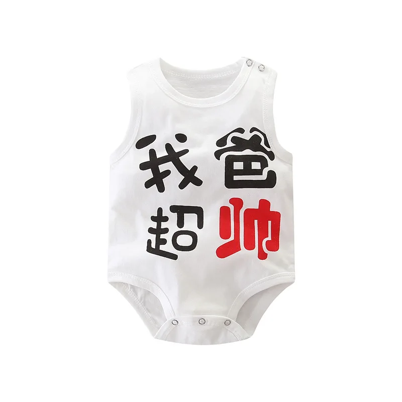 Для маленьких девочек без рукавов Сезон лето Ползунки комбинезоны для малышей