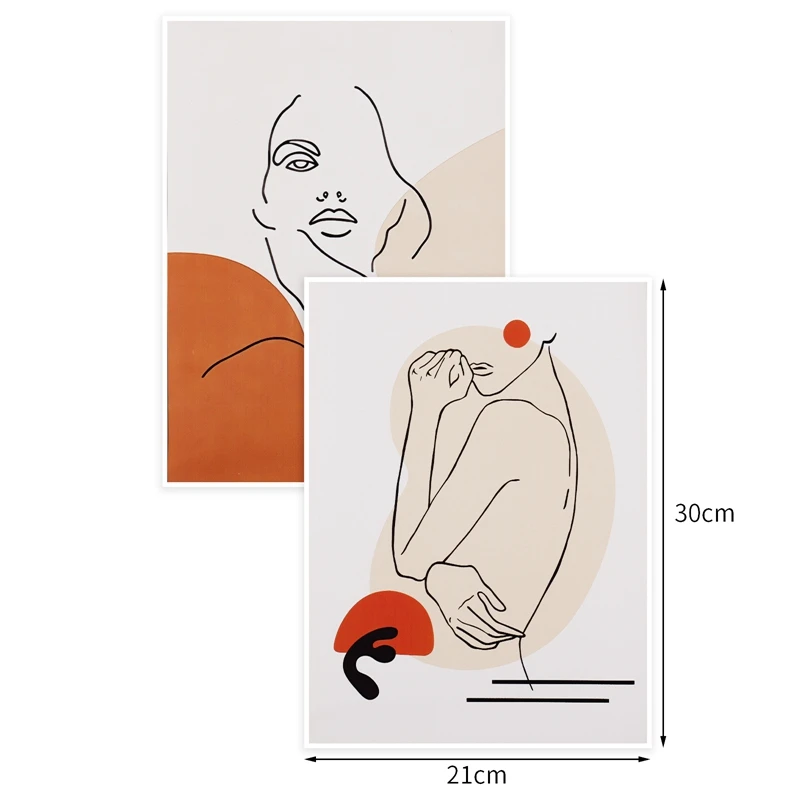 6 шт. абстрактная картина для рисования леди домашний декор скандинавский холст