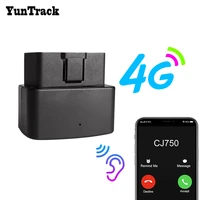2g 4g mini obd voice monitor gps tracker car shock move sms call alarm realtime tracking geofence locator free app ios andriod