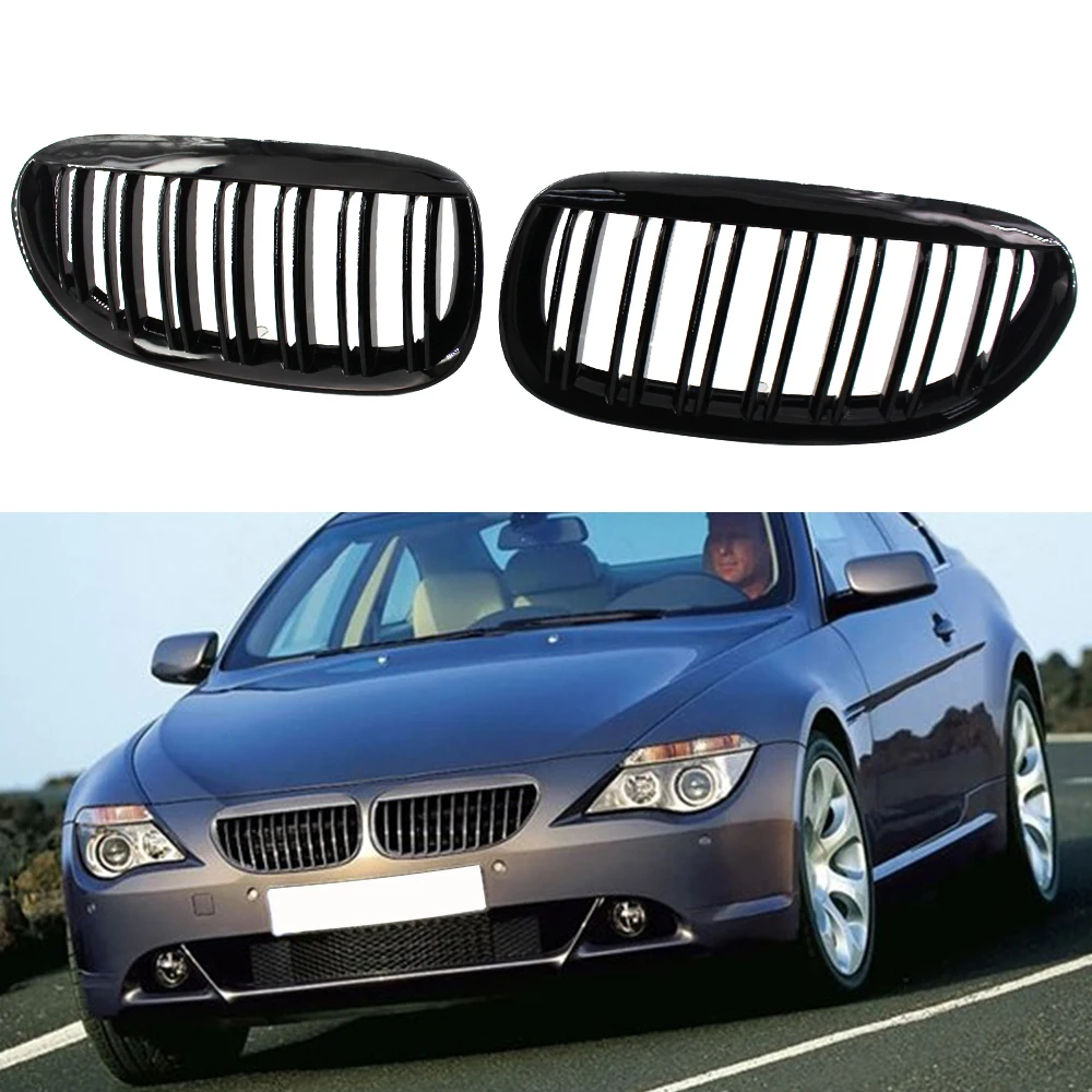 2 шт черные Передние решетки правая левая для BMW E63/E64 M6 630i 640i 650i 645ci и т. Д. 2003 2013
