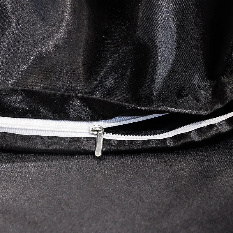 

solid imitated silk fabric bedding set Home Textile King size bed set bedclothes duvet cover pillow cases hotel No Sheet