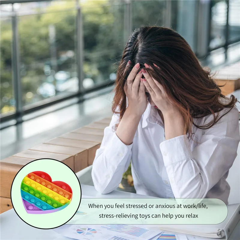 

Pop It Push Pop Bubble Sensory Fidget Toys Autism Needs Squishy Stress Reliever Anti-stress Toy Adult Child Game Stress Relief