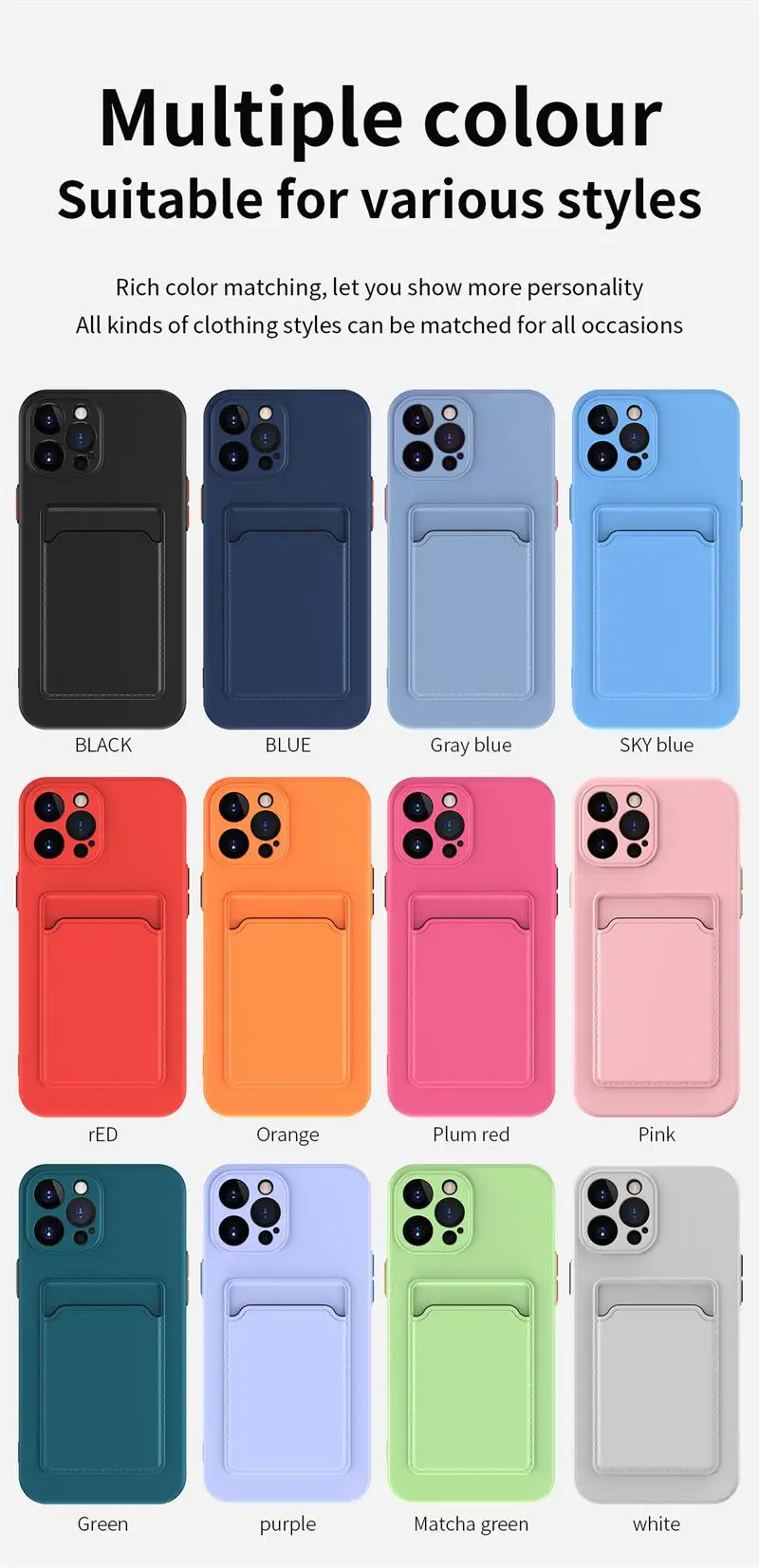 

Fashion Colors Card Slot Wallet Case for Samsung Galaxy S21 Plus S20 Ultra FE Cover for Galaxy Note 10 20