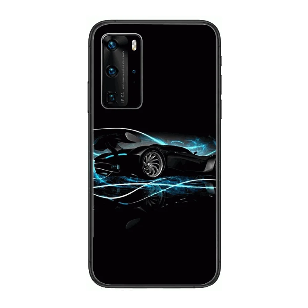 

Japan JDM Sports Car Comi Style Phone Case For Huawei P 40 30 20 10 Lite Smart Z Pro Black Etui Coque Painting Hoesjes comic fas