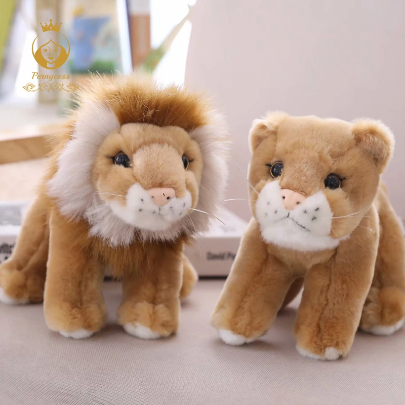 

1 шт. 20/25 см милые парные плюшевые игрушки в виде льва мини мягкие животные детские успокаивающие куклы декор для детской комнаты подарок на ...